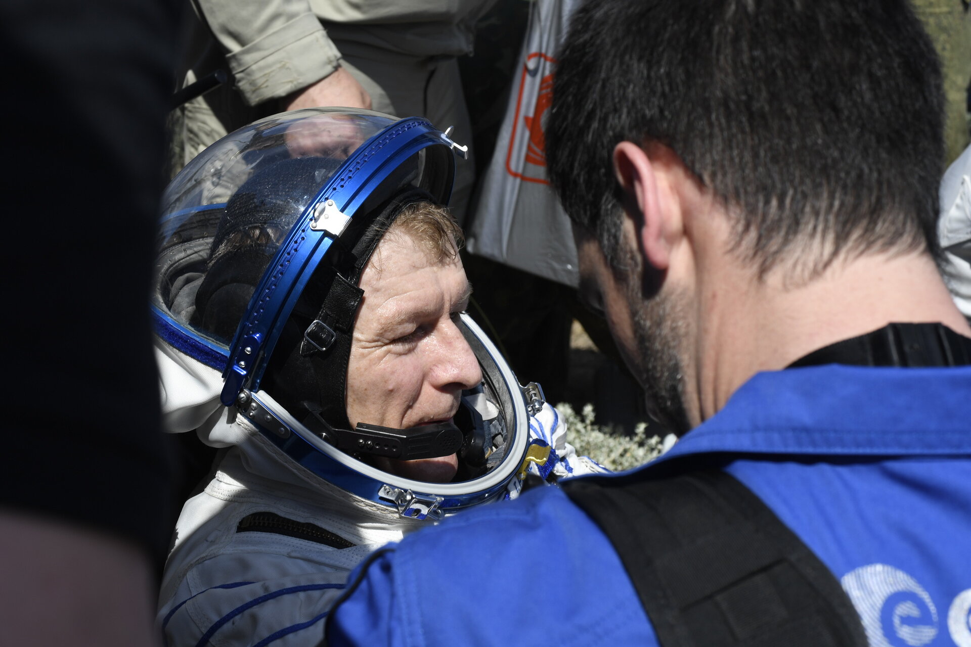 Tim Peake after landing